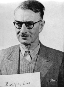 Ernst Bürgin. Fotoaufnahme aus der National Archives Collection of World War II War Crimes Records vom Nürnberger Prozess gegen I.G. Farben'© National Archives, Washington, DC