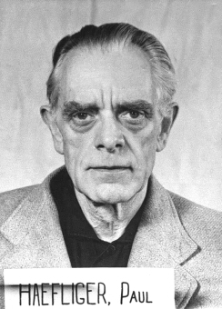 Paul Friedrich Häfliger. Fotoaufnahme aus der National Archives Collection of World War II War Crimes Records vom Nürnberger Prozess gegen I.G. Farben'© National Archives, Washington, DC