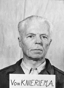 August von Knieriem. Fotoaufnahme aus der National Archives Collection of World War II War Crimes Records vom Nürnberger Prozess gegen I.G. Farben'© National Archives, Washington, DC