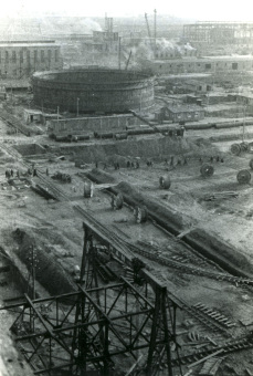 Photo of I.G. Farben’s Auschwitz construction site'© Fritz Bauer Institute (Zahn papers)