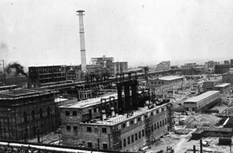 Building the Buna and Montan plants, I.G. Auschwitz'© Fritz Bauer Institute (Zahn papers)