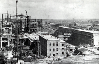 I.G. Auschwitz power plant under construction'© Fritz Bauer Institute (Zahn papers)