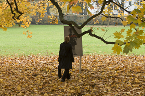 Fototafel im Park des I.G. Farben-Hauses 
'© Eva & Artur Holling